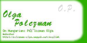 olga polczman business card